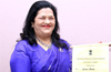 President of India felicitates Mrs. Grace Pinto among 100 Women Achievers
